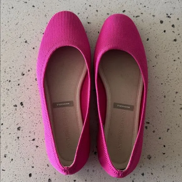 ANTONIO MELANI Vibrant Pink Textile Flats Slip On Casual Chic Shoes Size 6 EUC - Picture 5 of 12